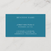 Elegant Handgeschreven Manuscript Trendy Turquoise Visitekaartje (Achterkant)