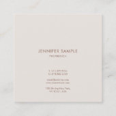 Elegant handgeschreven minimalistisch script vierkante visitekaartje (Achterkant)