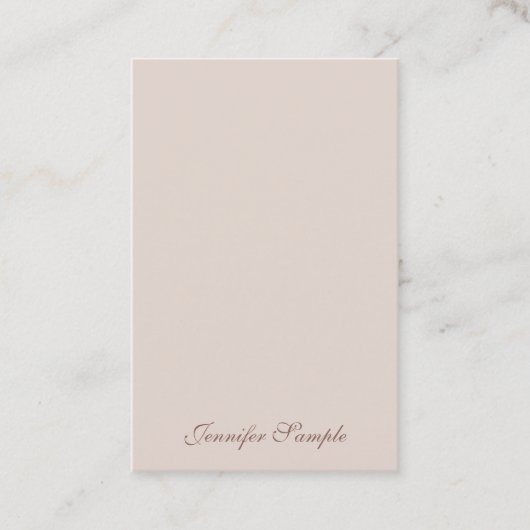 Elegant handgeschreven minimalistisch script visitekaartje (Voorkant)