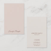 Elegant handgeschreven minimalistisch script visitekaartje (Voorkant / Achterkant)