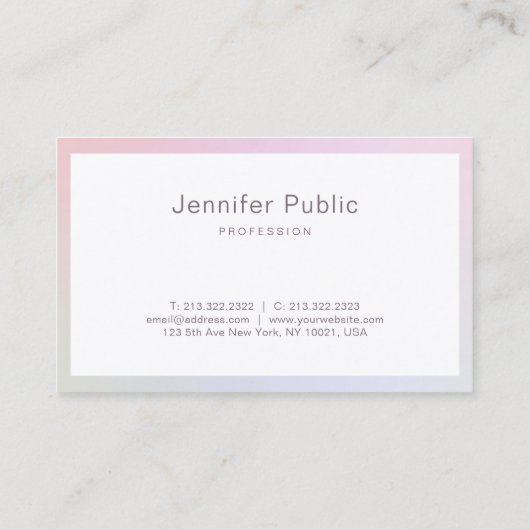 Elegant handgeschreven minimalistisch script visitekaartje (Achterkant)