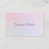 Elegant handgeschreven minimalistisch script visitekaartje (Voorkant)