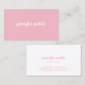 Elegant handgeschreven minimalistische moderne Sja Visitekaartje (Voorkant / Achterkant)