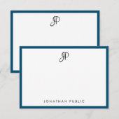 Elegant Handgeschreven Monogram Initiaal Sjabloon (Voorkant / Achterkant)