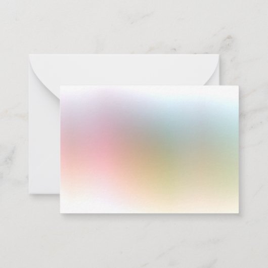 Elegant handgeschreven monogram kleurrijke Sjabloo Notitiekaartje (Achterkant)