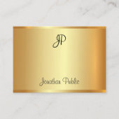 Elegant handgeschreven monogram script Gold Modern Visitekaartje (Voorkant)