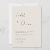 Elegant Handgeschreven Mountains Wedding Invitatio Kaart (Voorkant)