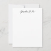 Elegant Handgeschreven Naam Persoonlijk Verticaal Notitiekaartje (Voorkant)