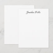 Elegant Handgeschreven Naam Persoonlijk Verticaal Notitiekaartje (Voorkant / Achterkant)