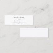 Elegant Handgeschreven Naam Professionele Sjabloon Mini Visitekaartje (Voorkant / Achterkant)