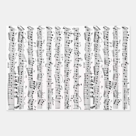 Elegant  handgeschreven notities — Muziek Inpakpapier Vel (Voorkant 3)