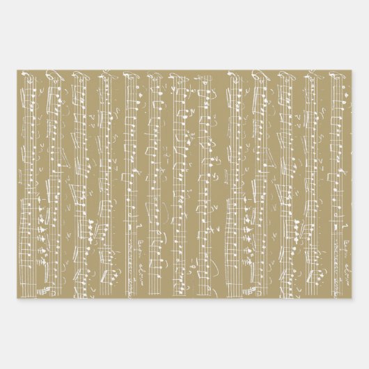 Elegant  handgeschreven notities — Muziek Inpakpapier Vel (Voorkant 2)