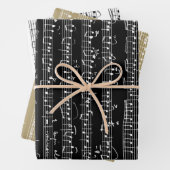 Elegant  handgeschreven notities — Muziek Inpakpapier Vel (In situ)