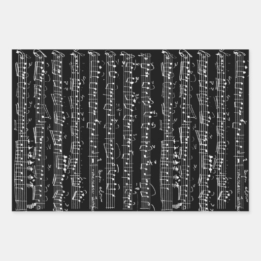 Elegant  handgeschreven notities — Muziek Inpakpapier Vel (Voorkant)