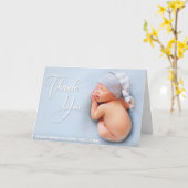 Elegant handgeschreven script | 2 Foto bedankt Kaart (Gele Bloem)