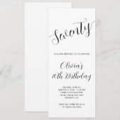 Elegant handgeschreven script 70e verjaardag kaart (Voorkant / Achterkant)