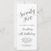 Elegant Handgeschreven Script 75th Verjaardag Kaart (Voorkant)