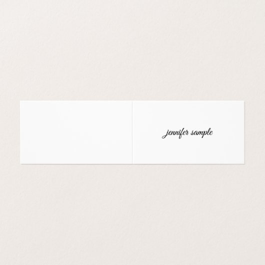 Elegant handgeschreven Script Clean Modern minimal Visitekaartje (Buitenkant ongevouwen)