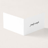 Elegant handgeschreven Script Clean Modern minimal Visitekaartje (Buitenkant)