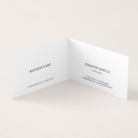 Elegant handgeschreven Script Clean Modern minimal Visitekaartje (Binnen)