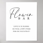 Elegant Handgeschreven Script Douche Bloemenbalk Poster (Voorkant)