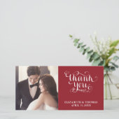 ELEGANT HANDGESCHREVEN SCRIPT FOTO BEDANKKAART (Staand voorkant)