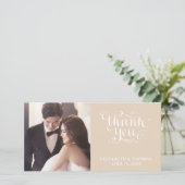 ELEGANT HANDGESCHREVEN SCRIPT FOTO DANKKAART BEDANKKAART (Staand voorkant)