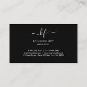 Elegant handgeschreven script kalligrafie roze lip visitekaartje (Achterkant)