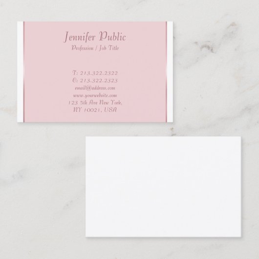 Elegant handgeschreven script modern Eenvoudig ont Visitekaartje (Voorkant / Achterkant)