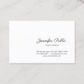 Elegant handgeschreven script Modern gestroomlijnd Visitekaartje (Achterkant)