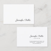 Elegant handgeschreven script Modern gestroomlijnd Visitekaartje (Voorkant / Achterkant)