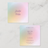 Elegant handgeschreven script modern kleurig vierkante visitekaartje (Voorkant / Achterkant)