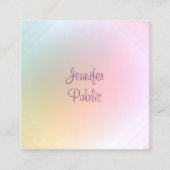 Elegant handgeschreven script modern kleurig vierkante visitekaartje (Voorkant)