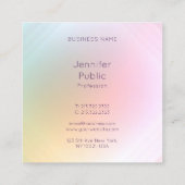 Elegant handgeschreven script modern kleurig vierkante visitekaartje (Achterkant)