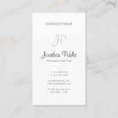 Elegant handgeschreven script modern monogram Eenv Visitekaartje (Achterkant)