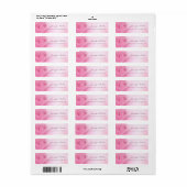 Elegant handgeschreven script Modern Roze Rose Etiket (Full Sheet)