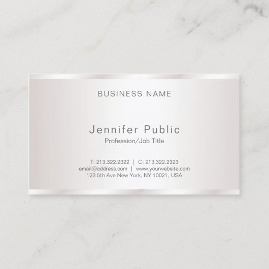 Elegant handgeschreven script moderne glamour Luxu Visitekaartje (Achterkant)