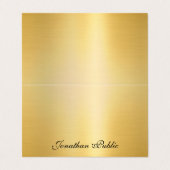 Elegant Handgeschreven Script Name Faux Gold Moder Visitekaartje (Buitenkant ongevouwen)