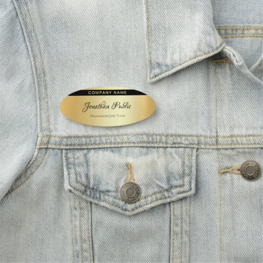 Elegant handgeschreven Script Name Gold Sjabloon O Naamplaatje (In situ)