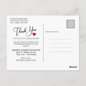 Elegant handgeschreven script | Nieuwe baby bedank Briefkaart (Achterkant)