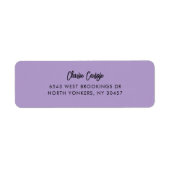 Elegant handgeschreven script retouradres etiket (Voorkant)