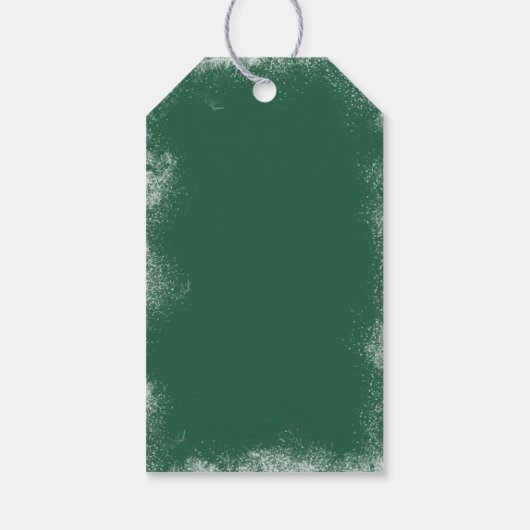 Elegant handgeschreven script | Rode bessen Kerstm Cadeaulabel (Achterkant)