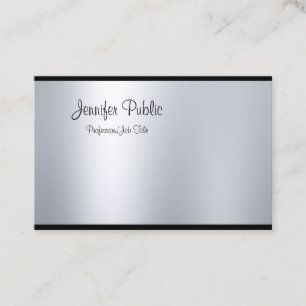 Elegant handgeschreven script Silver Kijk Schone G Visitekaartje