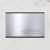 Elegant handgeschreven script Silver Kijk Schone G Visitekaartje (Achterkant)