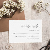 Elegant handgeschreven script Simple Modern Weddin RSVP Kaartje