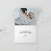 Elegant handgeschreven script trouwfoto bedankkaart (Binnen)