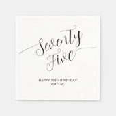 Elegant handgeschreven script vijfenzeventig verja servet (Voorkant)