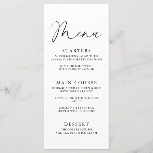 Elegant handgeschreven script Vrijgezellenfeest me Menu (Voorkant)