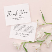 Elegant handgeschreven script Vrijgezellenfeest pl Bedankkaart