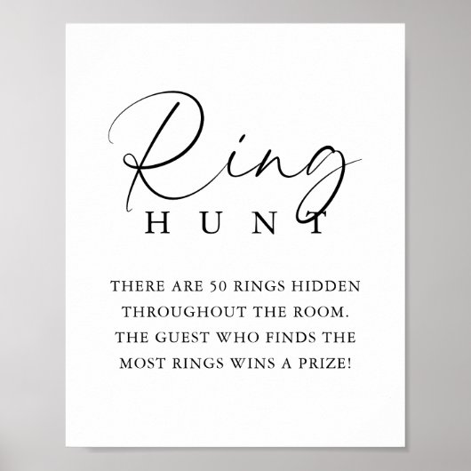 Elegant Handgeschreven Script Vrijgezellenfeest Ri Poster (Voorkant)